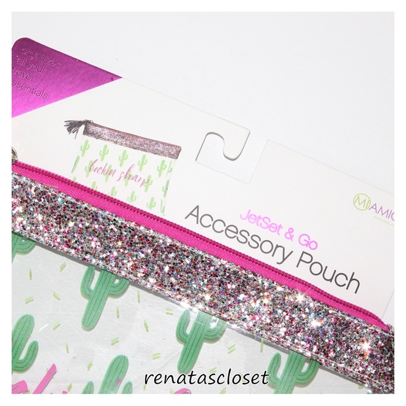 Miamica “Lookin’ Sharp” Jetset & Go Clear Accessory Pouch NWT/NIP - Picture 2 of 7
